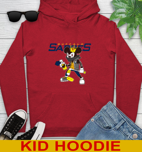Buffalo Sabres NHL Hockey Mickey Peace Sign Sports Youth Hoodie 11