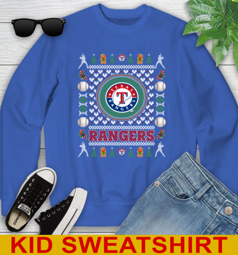 Texas Rangers Merry Christmas MLB Baseball Loyal Fan Youth Sweatshirt 6