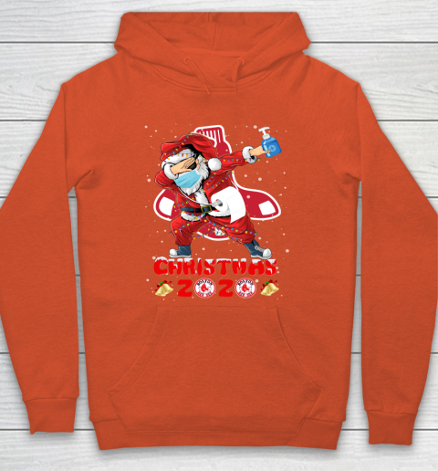 Boston Red Sox Funny Santa Claus Dabbing Christmas 2020 MLB Hoodie 3