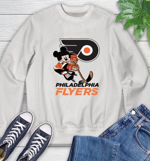 NHL Philadelphia Flyers Mickey Mouse Disney Hockey T Shirt Sweatshirt