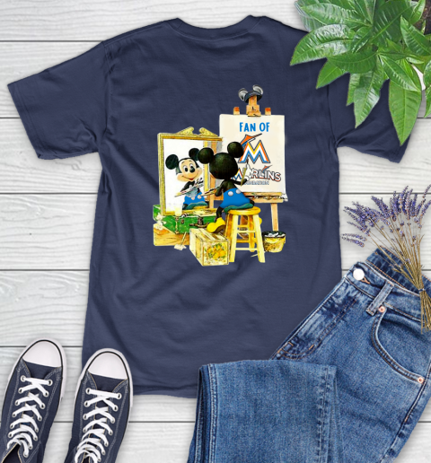 MLB Baseball Miami Marlins Mickey Drawing Shirt 93