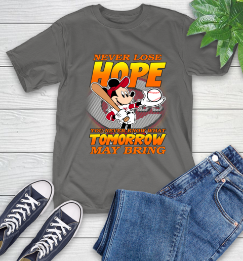 Cincinnati Reds MLB Baseball Mickey Disney Never Lose Hope T-Shirt 10