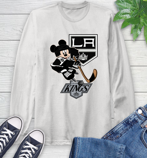 Los Angeles Kings Mickey Mouse Disney Hockey T Shirt Long Sleeve T-Shirt