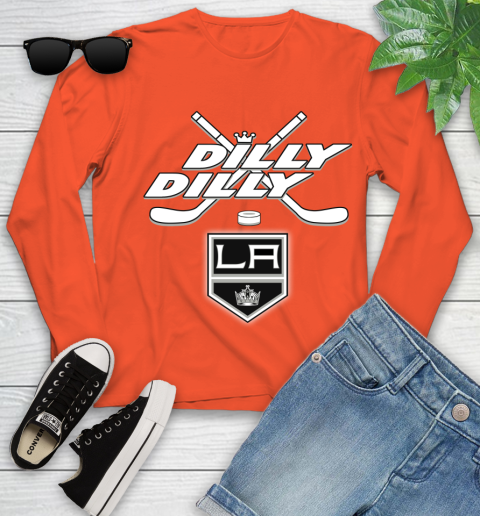 NHL Los Angeles Kings Dilly Dilly Hockey Sports Youth Long Sleeve 4