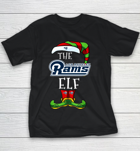 Los Angeles Rams Christmas ELF Funny NFL Youth T-Shirt
