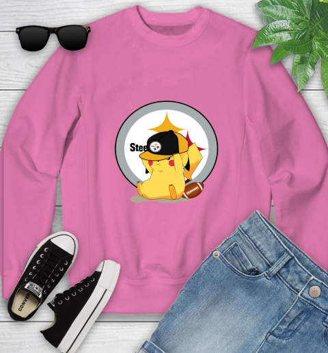 NFL Pikachu Football Sports Pittsburgh Steelers Youth Sweatshirt 7