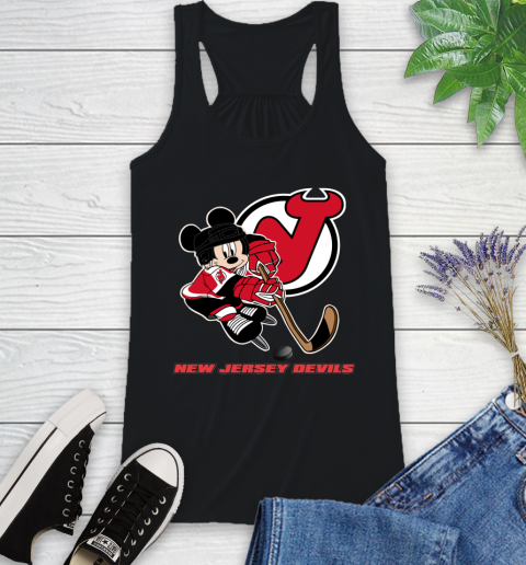 NHL New Jersey Devils Mickey Mouse Disney Hockey T Shirt Racerback Tank 2