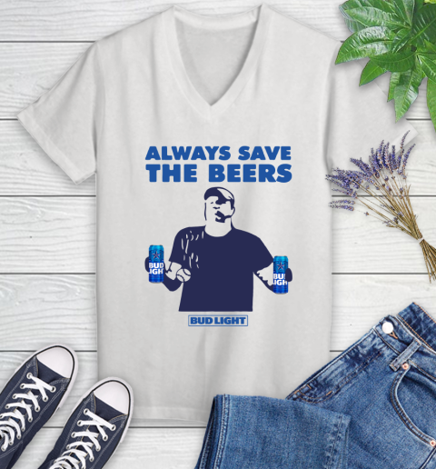 Always Save The Bees Beers Bud Light Jeff Adams Beers Over Baseball Women's V-Neck T-Shirt
