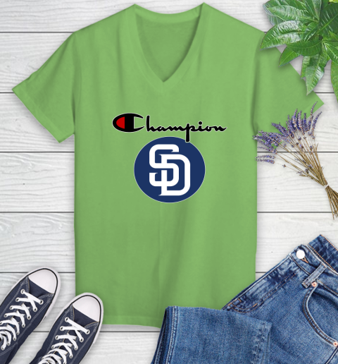 MLB Baseball San Diego Padres Champion Shirt Women's V-Neck T-Shirt 7
