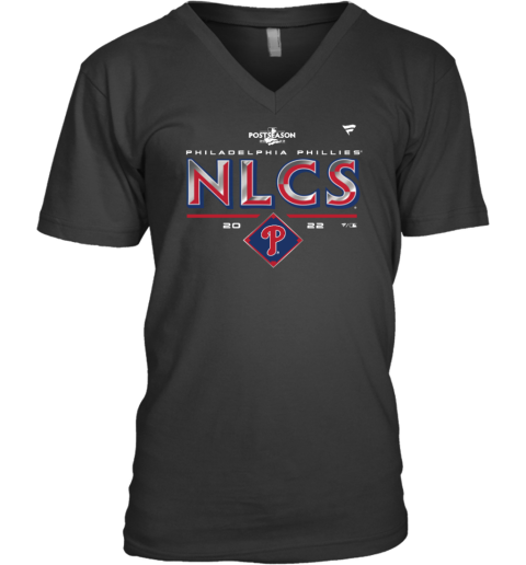Men's Philadelphia Phillies Fanatics Branded Black 2022 Division Series Winner Locker Room V-Neck T-Shirt