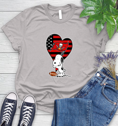 Tampa Bay Buccaneers NFL Football The Peanuts Movie Adorable Snoopy Women's T-Shirt 10