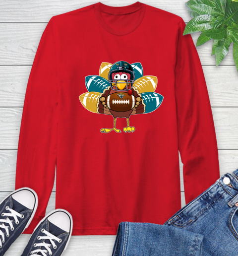 Jacksonville Jaguars Turkey Thanksgiving Day Long Sleeve T-Shirt 10