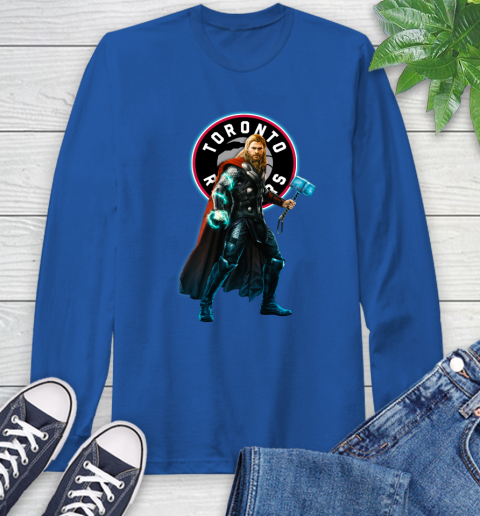 NBA Thor Avengers Endgame Basketball Toronto Raptors Long Sleeve T-Shirt 9
