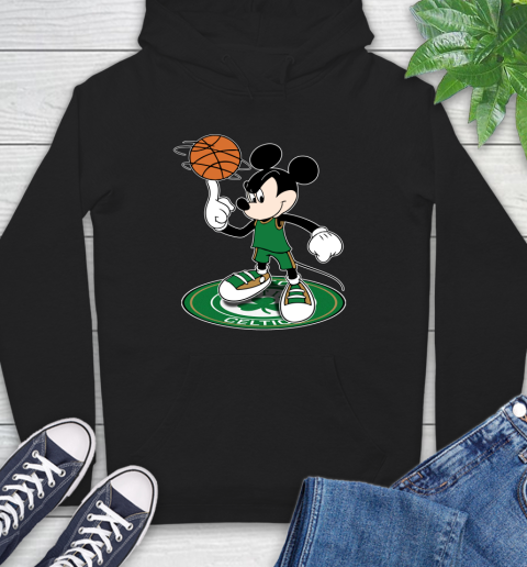 NBA Basketball Boston Celtics Cheerful Mickey Disney Shirt Hoodie