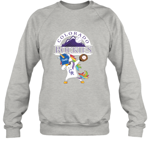 Hip Hop Dabbing Unicorn Flippin Love Colorado Rockies Sweatshirt