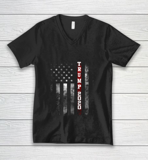 Trump 2020 Donald Trump USA Flag V-Neck T-Shirt