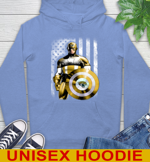 Jacksonville Jaguars NFL Football Captain America Marvel Avengers American Flag Shirt Hoodie 11