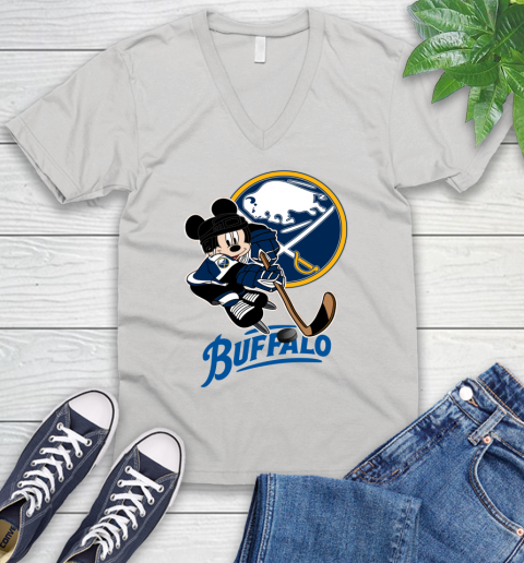 NHL Buffalo Sabres Mickey Mouse Disney Hockey T Shirt V-Neck T-Shirt