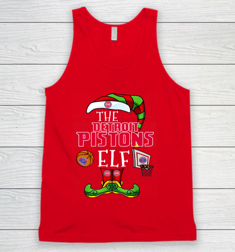 Detroit Pistons Christmas ELF Funny NBA Tank Top 5