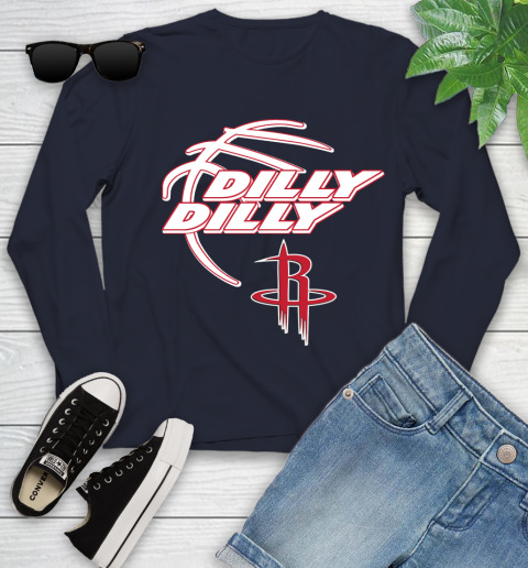NBA Houston Rockets Dilly Dilly Basketball Sports Youth Long Sleeve 3