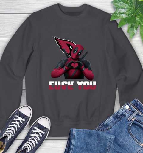 NHL Arizona Cardinals Deadpool Love You Fuck You Football Sports Sweatshirt 6