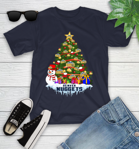 Denver Nuggets Merry Christmas NBA Basketball Sports Youth T-Shirt 3
