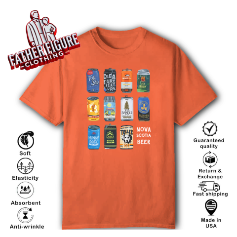 t3ls nova scotia beer classic t shirt 2 front orange
