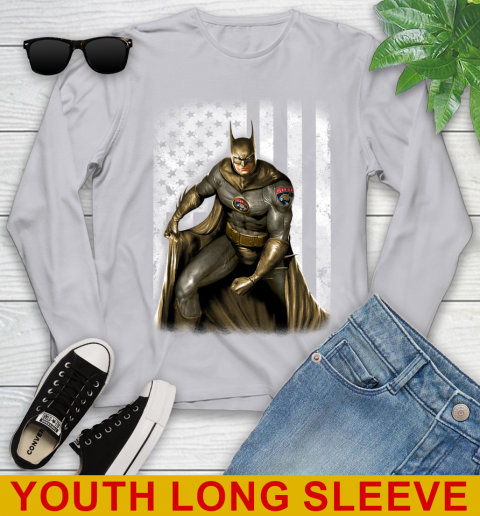 Florida Panthers NHL Hockey Batman DC American Flag Shirt Youth Long Sleeve 5