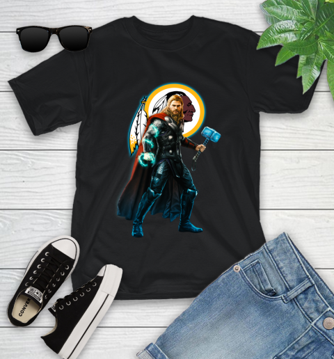 NFL Thor Avengers Endgame Football Washington Redskins Youth T-Shirt 2