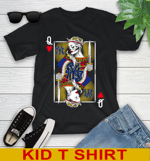 MLB Baseball New York Yankees The Queen Of Hearts Card Shirt Youth T-Shirt