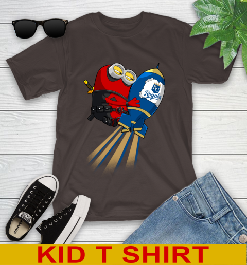 MLB Baseball Kansas City Royals Deadpool Minion Marvel Shirt Youth T-Shirt 6