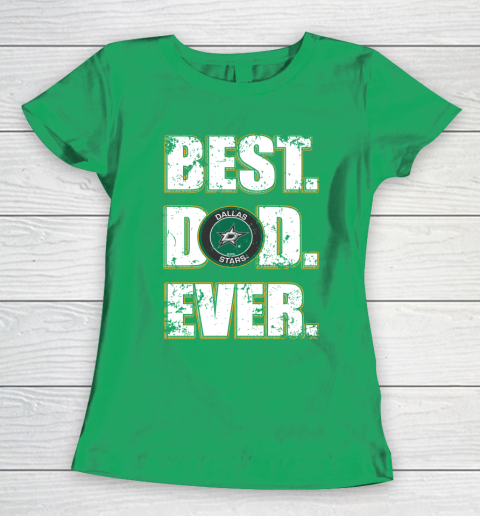 NHL Dallas Stars Hockey Best Dad Ever Family Shirt Women's T-Shirt - Image 6