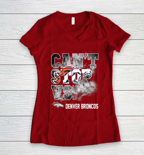 NFL Denver Broncos Can't Stop Vs Women's V-Neck T-Shirt 9 NFL Denver Broncos Can't Stop Vs Women's V-Neck T-Shirt - Image 9
