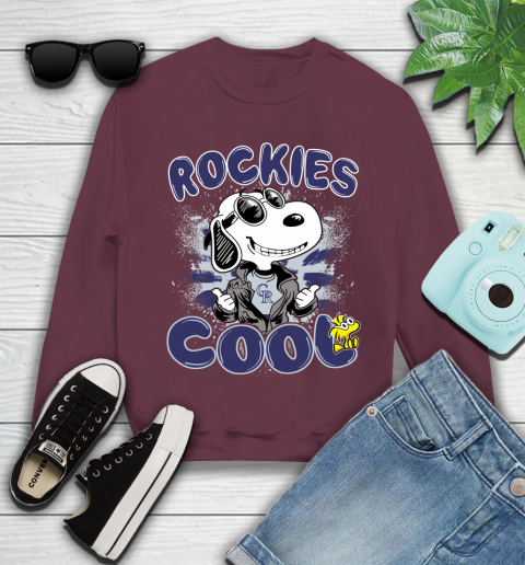 MLB Baseball Colorado Rockies Cool Snoopy Shirt Youth Sweatshirt 4 MLB Baseball Colorado Rockies Cool Snoopy Shirt Youth Sweatshirt - Image 4