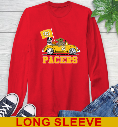 NBA Basketball Indiana Pacers Darth Vader Baby Yoda Driving Star Wars Shirt Long Sleeve T-Shirt 10