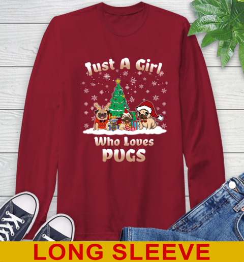 Christmas Just a girl who love pugs dog pet lover 63