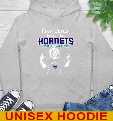 Charlotte Hornets NBA Basketball Even Jesus Loves The Hornets Shirt Hoodie - Image 7