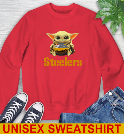 NFL Football Pittsburgh Steelers Baby Yoda Star Wars Shirt Sweatshirt 10