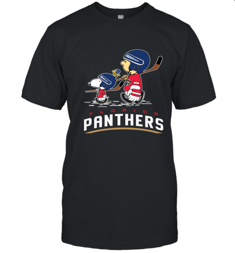 Let's Play Floria Panthers Ice Hockey Snoopy NHL Unisex Jersey Tee