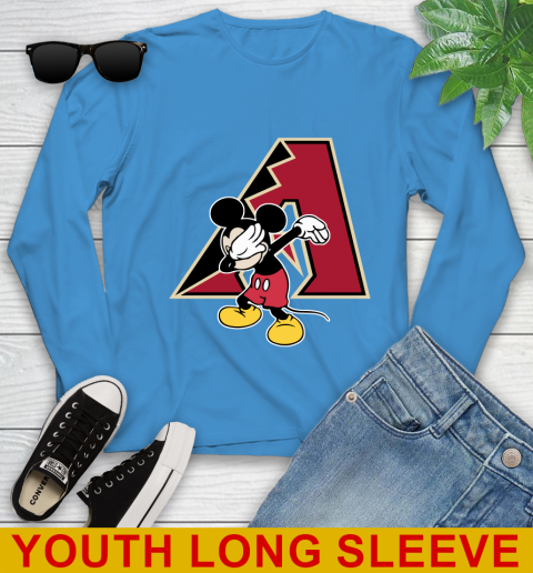 Arizona Diamondbacks MLB Baseball Dabbing Mickey Disney Sports Youth Long Sleeve 8
