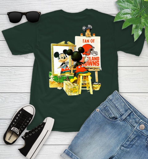 NFL Football Cleveland Browns Mickey Drawing Shirt 97