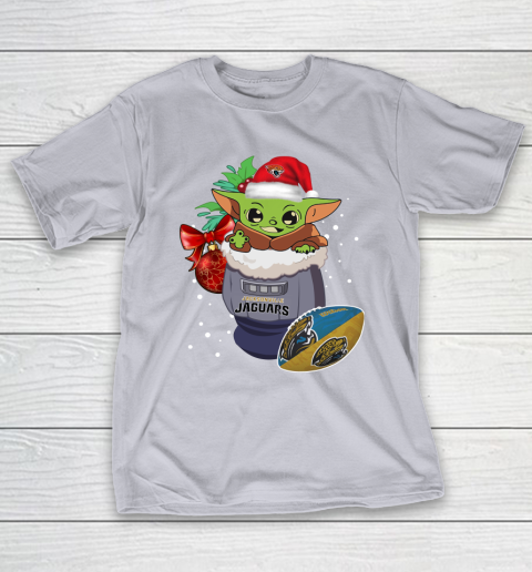 Jacksonville Jaguars Christmas Baby Yoda Star Wars Funny Happy NFL T-Shirt 7