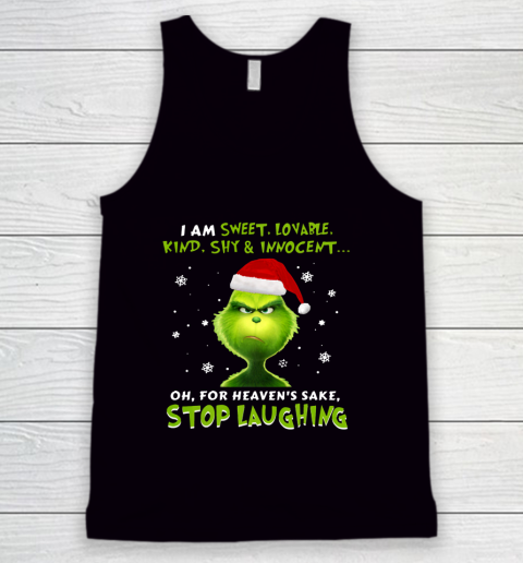 I Am Sweet Lovable Kind Shy Innocent Grinch Christmas Tank Top
