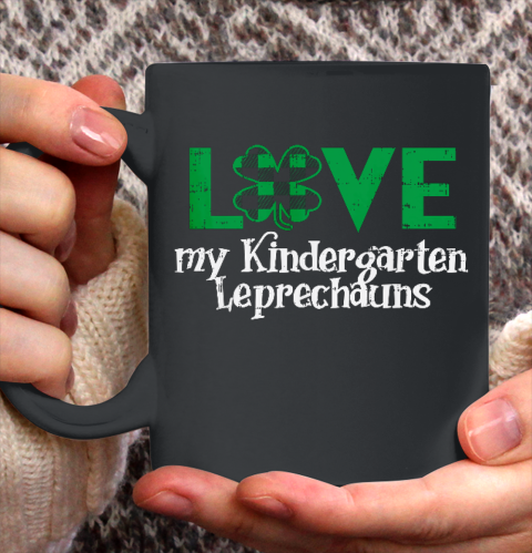 Love My Kindergarten Leprechauns St Patrick Day Teacher Gift Ceramic Mug 11oz