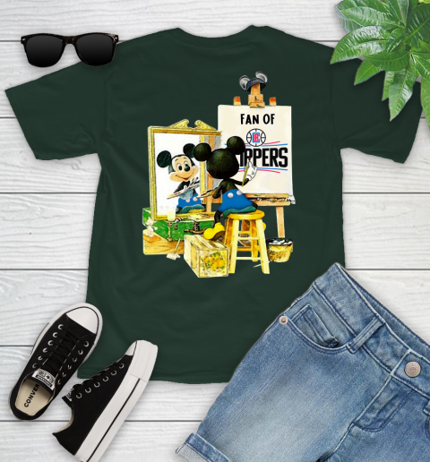 NBA Basketball LA Clippers Mickey Drawing Shirt 97