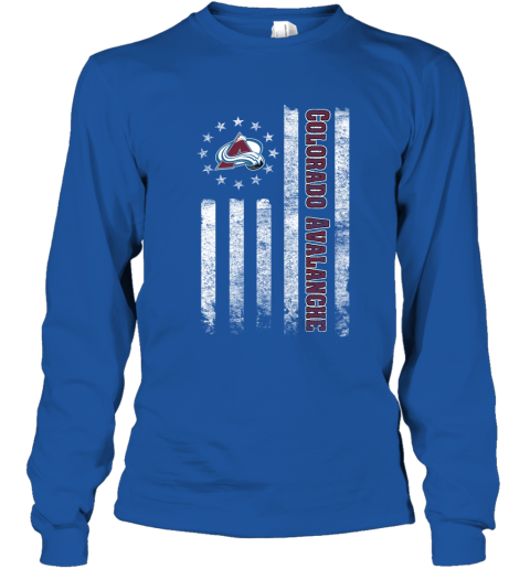 NHL American Flag Hockey Sports Colorado Avalanche Youth Long Sleeve 4
