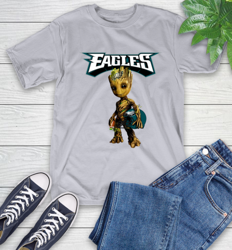 Philadelphia Eagles NFL Football Groot Marvel Guardians Of The Galaxy T-Shirt 6