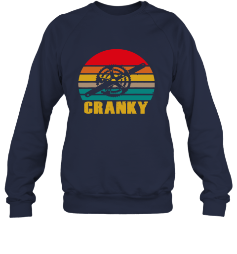 Bicycle Cranky Cycling Lovers Sunset Vintage Sweatshirt