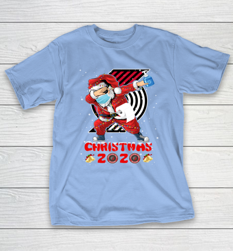 Portland Trail Blazers Funny Santa Claus Dabbing Christmas 2020 NBA T-Shirt 10