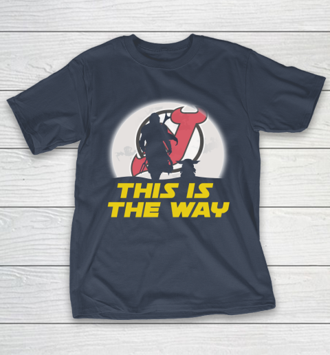 New Jersey Devils NHL Ice Hockey Star Wars Yoda And Mandalorian This Is The Way T-Shirt 3